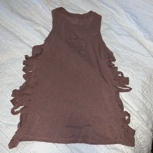 ALO yoga cut it out long tank size S dusty pink